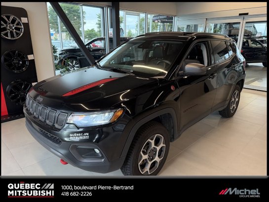 Jeep Compass Trailhawk 4x4, Entrée sans clef, Attache remorque 2022 Noir