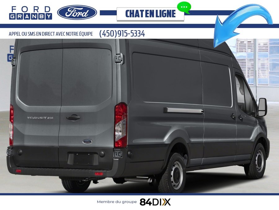 2025 Ford Transit Cargo Van T-350 TI toit surélevé 148 po PNBV de 9 500 lb Carbonized Grey Metallic