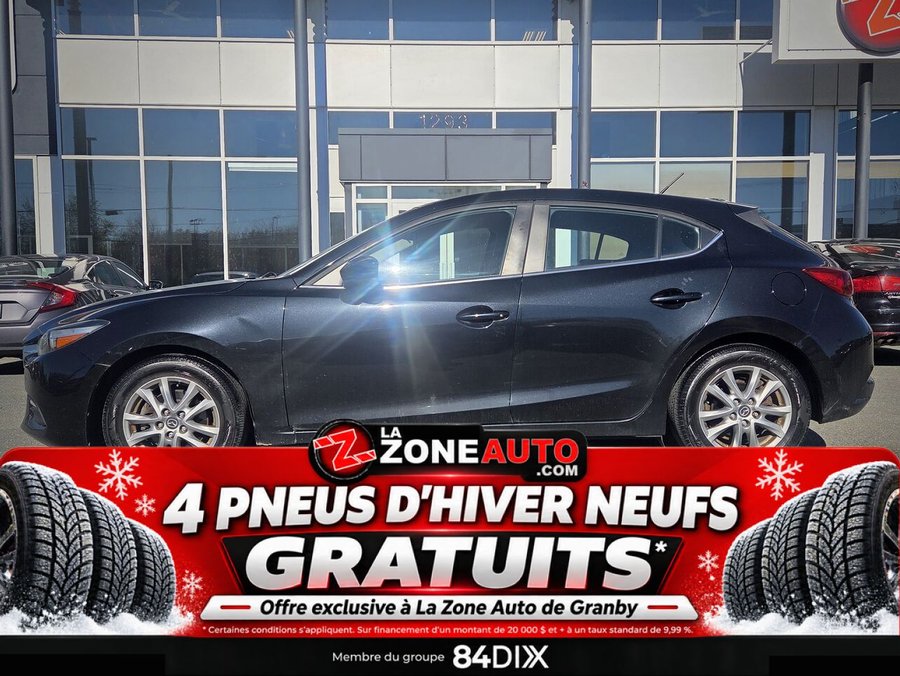 Mazda 3 GS Sport JAMAIS ACCIDENTÉ + 1 SEUL PROPRIÉTAIRE + PNEUS HIVERS INCLUS 2018 Noir