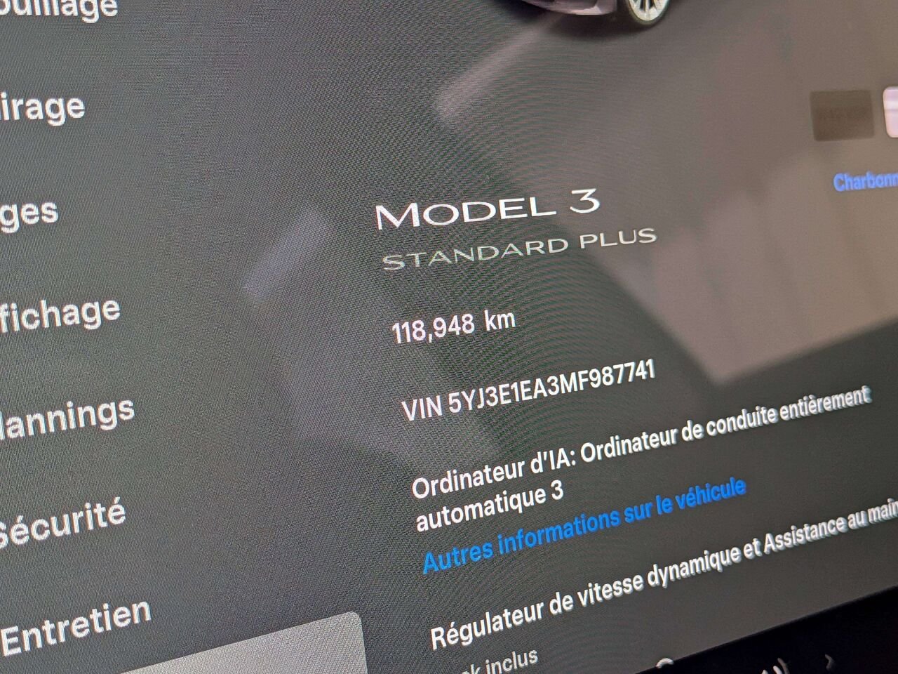 Tesla Model 3 Standard Range Plus RWD 2021 Gris Val-David - photo #18