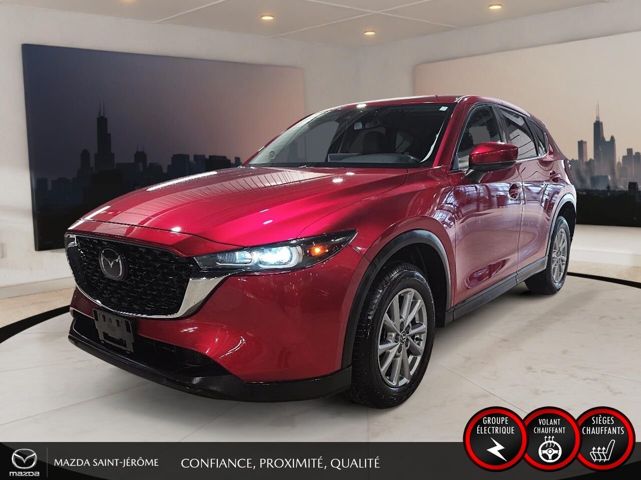 Mazda CX-5 GS | CUIR | AWD | MAGS | HAYON ÉLECTRIQUE | ACCÈS ET DÉMARRAGE SANS CLÉ 2025 Rouge Saint-Jérôme - photo #0