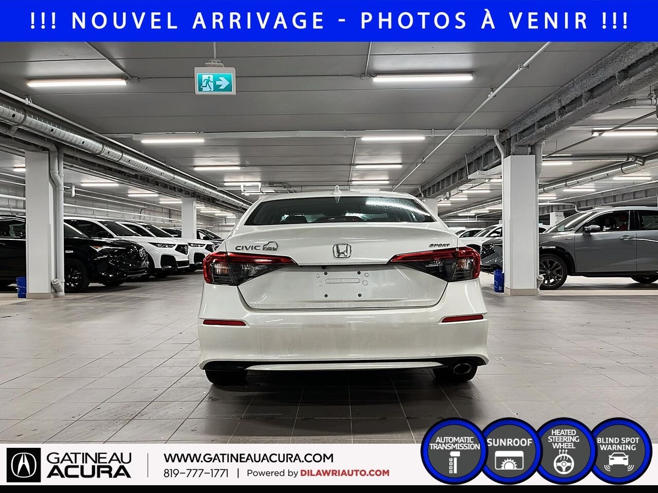 Honda Civic Sport 2024 Blanc Gatineau - photo #5