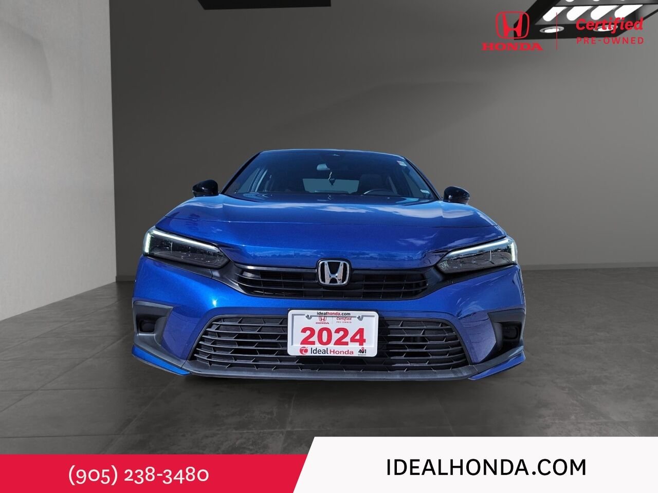 2024 Honda Civic Sedan SPORT CVT / CLEAN CARFAX Blue Mississauga - photo #1