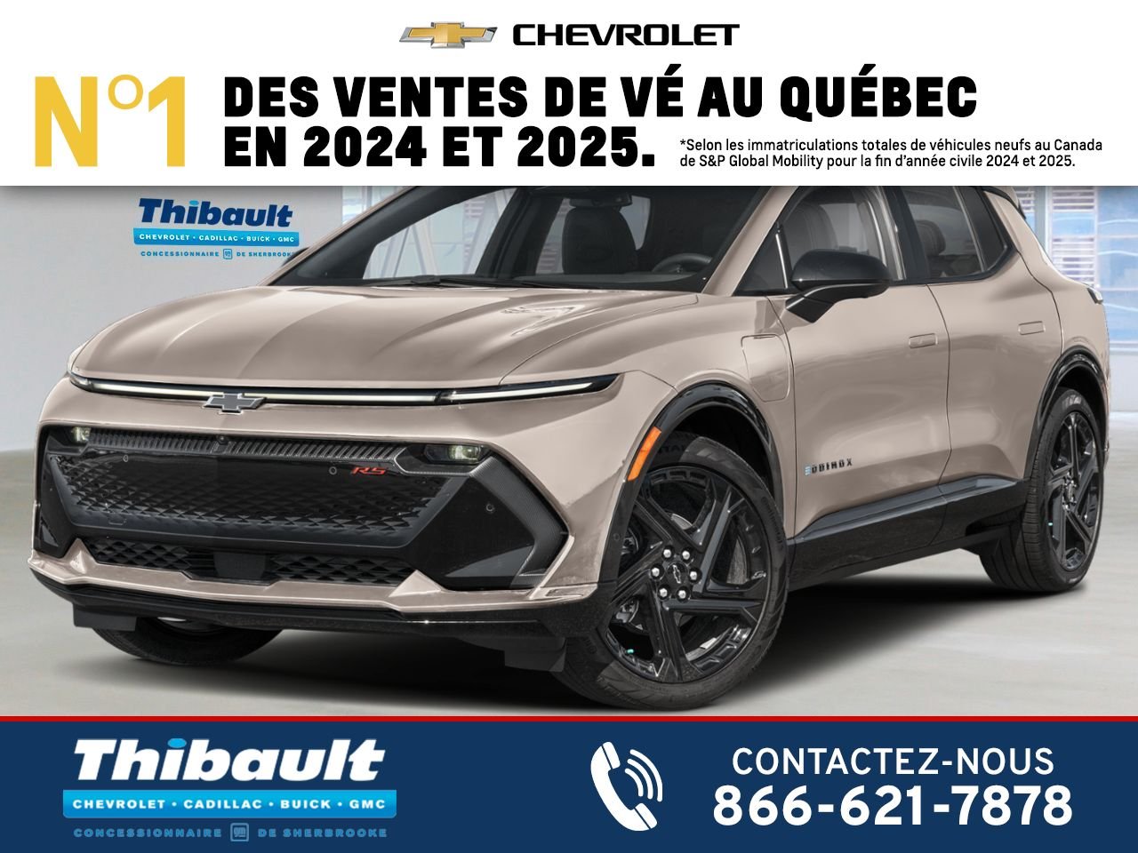 2027 CHEVROLET EQUINOX EV 4 portes RS WHITE SANDS Sherbrooke - photo #0