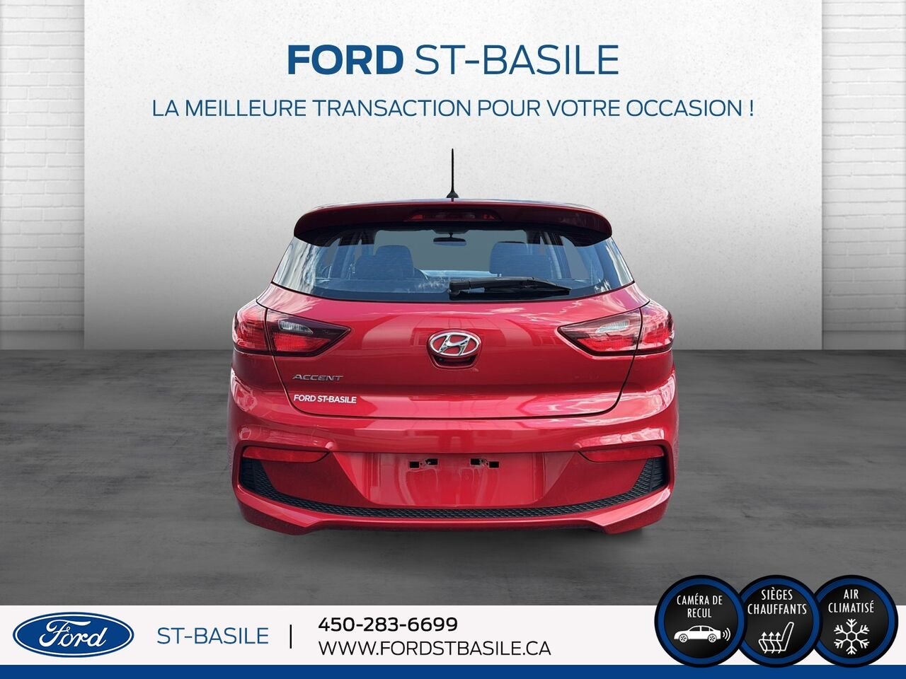 2019 HYUNDAI ACCENT Red Saint-Basile-le-Grand - photo #6