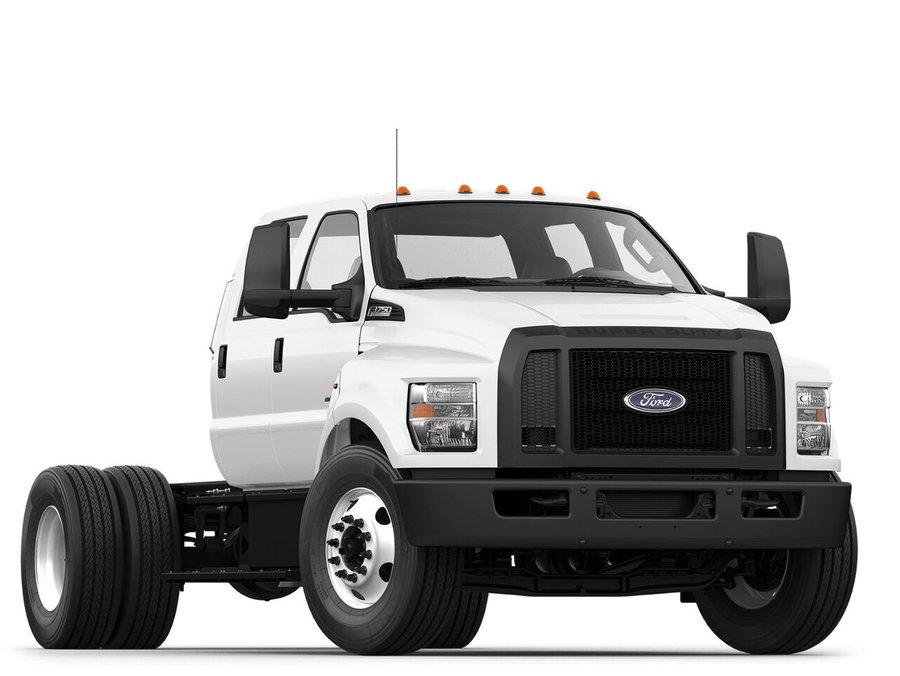 Ford Super Duty F-750 Straight Frame SUPER CAB DOCK HGT 2027 Blanc Oxford
