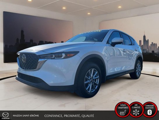 Mazda CX-5 GS | 1 PROPRIÉTAIRE | JAMAIS ACCIDENTÉ | AWD | CUIR | VOLANT CHAUFFANT 2024 Blanc