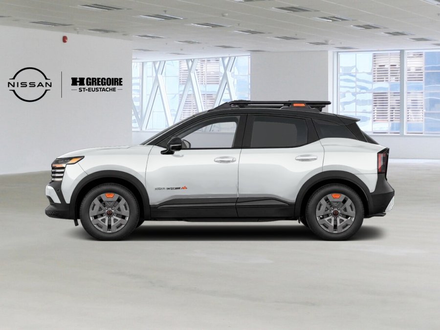 Nissan Kicks Rock Creek 2027 Blanc d'Aspen triple couche/Noir intense
