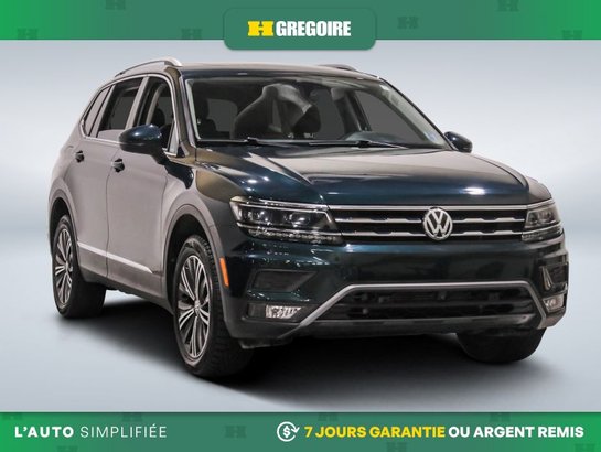 Volkswagen Tiguan Highline AWD AUTO AC CUIR TOIT NAV MAGS CAM RECUL 2019 Vert