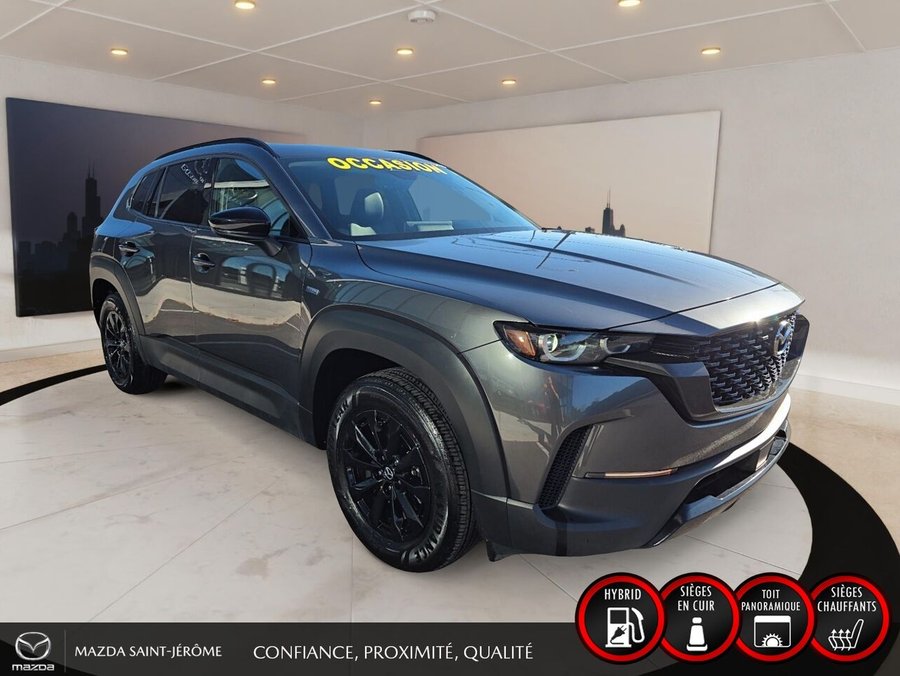 Mazda CX-50 hybride Kuro | 1 PROPRIÉTAIRE | JAMAIS ACCIDENTÉ | TOIT PANORAMIQUE | CUIR | AWD 2025 Gris