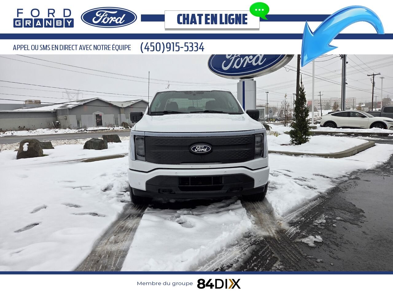 Ford F-150 Lightning 2024 Blanc Granby - photo #1