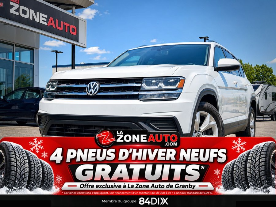 Volkswagen Atlas V6 7 passagers + Très fiable! 2019 Blanc