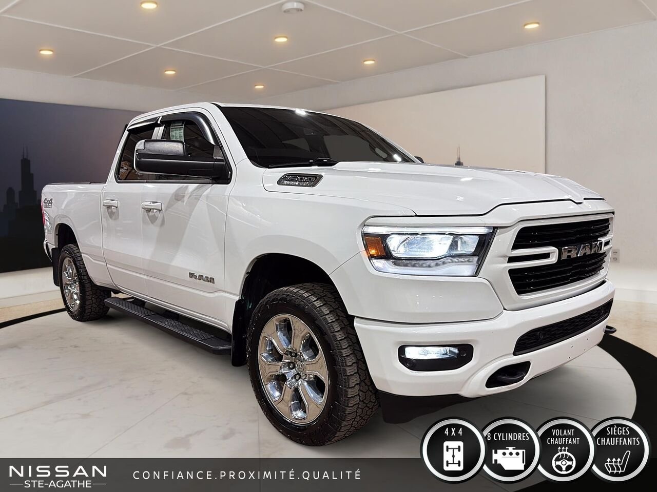 2020 Ram 1500 BIG HORN QUAD CAB 4X4 | V8 HEMI ETORQUE | APPLE CARPLAY | ATTELAGE DE REMORQUAGE White Saint-Jérôme - photo #2