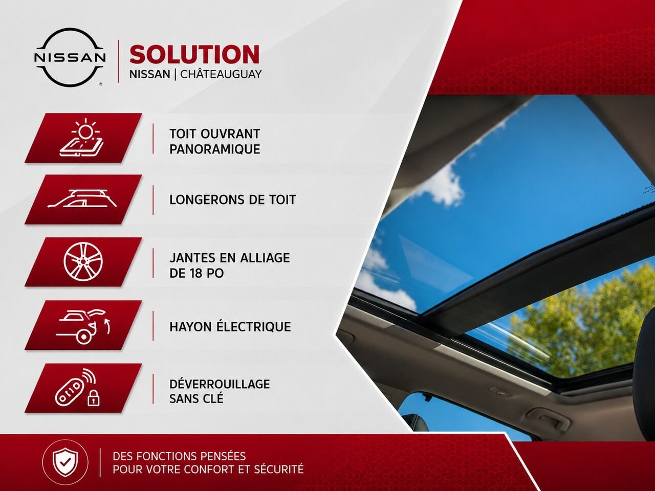 2026 NISSAN Rogue ROGUE SV TOIT OUVRANT Everest White Tricoat Pearl Châteauguay - photo #2