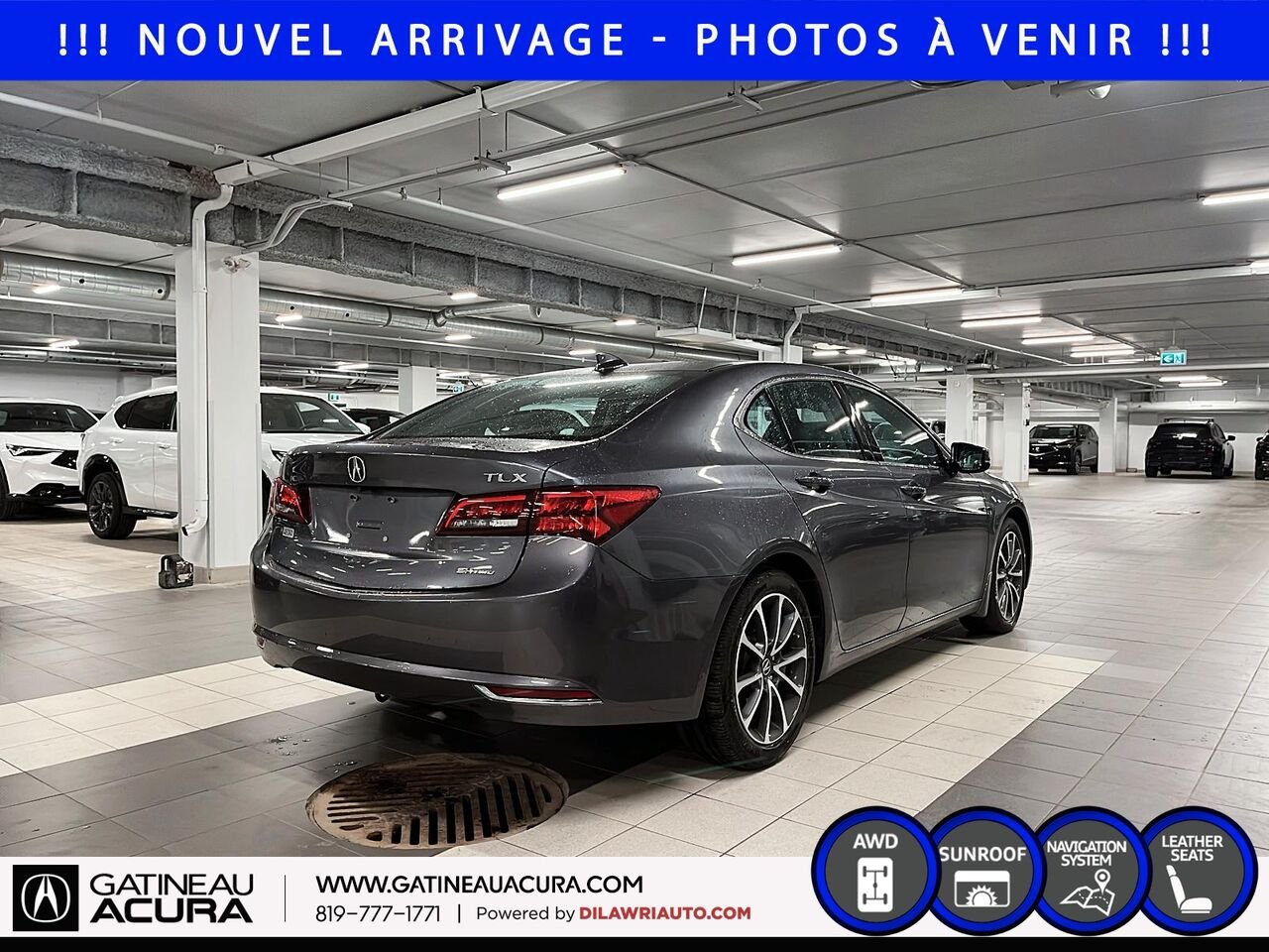 Acura TLX V6 Tech berline 4 portes SH-AWD 2017 Gris Ottawa & Gatineau - photo #4