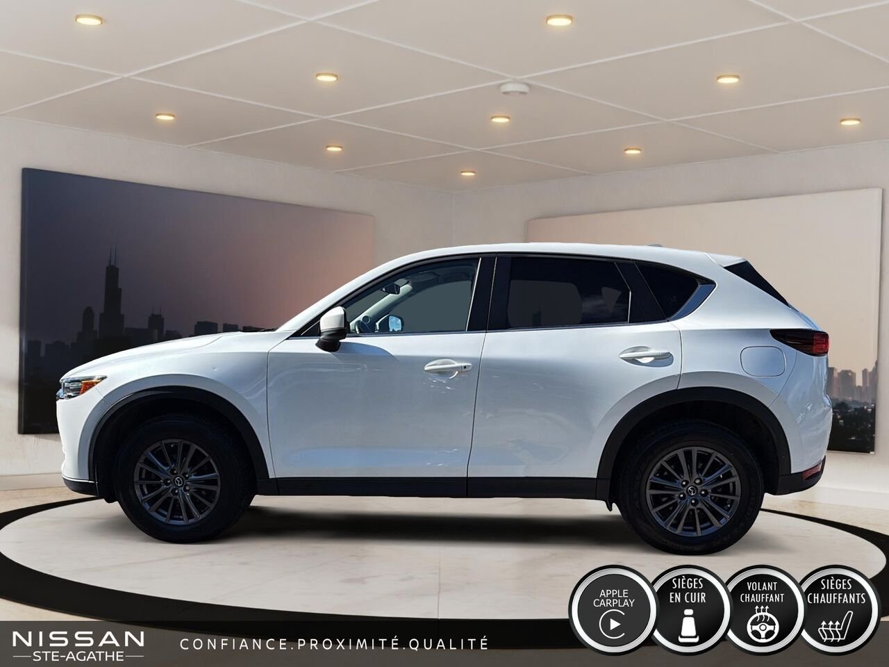 Mazda CX-5 GS | AWD | SIMILICUIR | SIÈGES ET VOLANT CHAUFFANTS 2020 Blanc Saint-Jérôme - photo #5