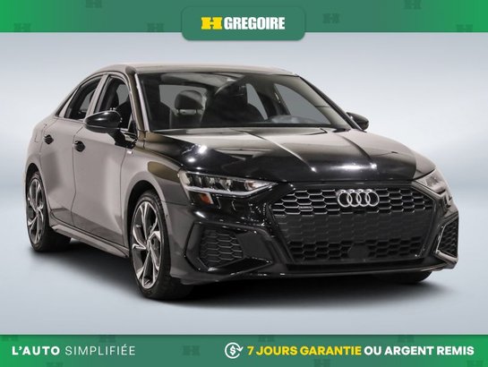 2023 Audi A3 Progressiv AWD AUTO A/C CUIR TOIT NAV MAGS CAM RECUL BLEUTOOTH Black