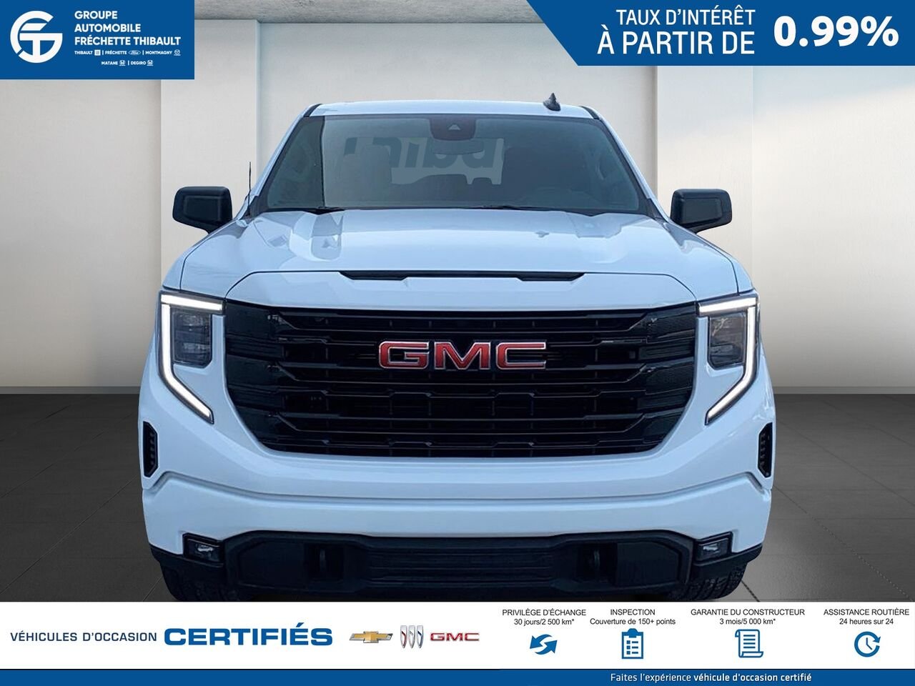 GMC SIERRA 150 AT4 cabine multiplace 4RM 157 po 2024 Blanc Montmagny - photo #1