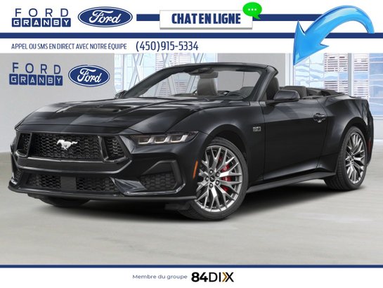 Ford Mustang GT haut niveau décapotable 2024 Noir ombre