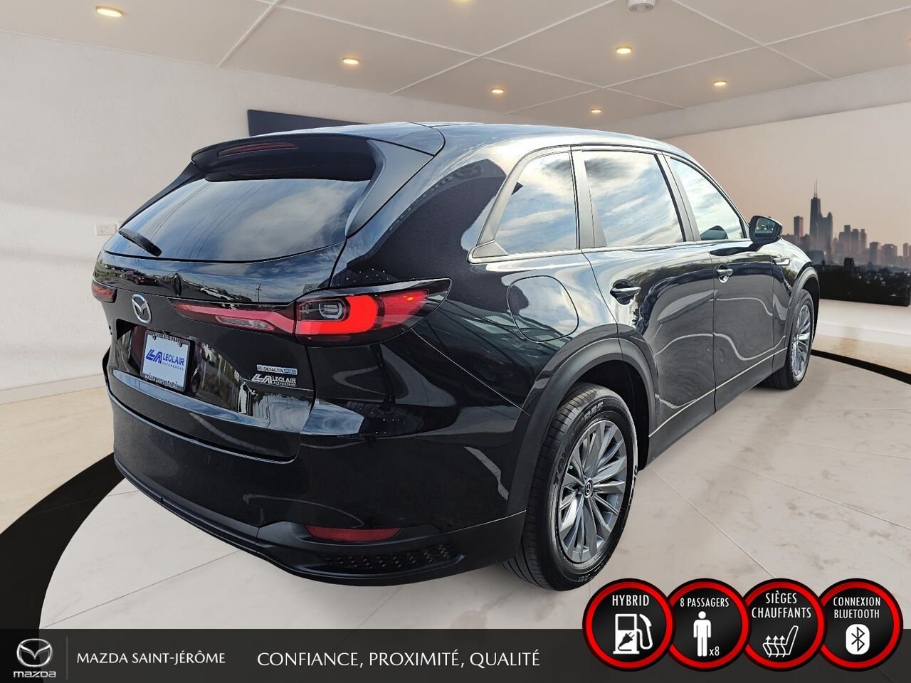 2024 Mazda CX-90 hybride rechargeable GS | 1 PROPRIÉTAIRE | JAMAIS ACCIDENTÉ | HYBRIDE RECHARGEABLE | AWD | DÉMARREUR À DISTANCE Black Saint-Jérôme - photo #5
