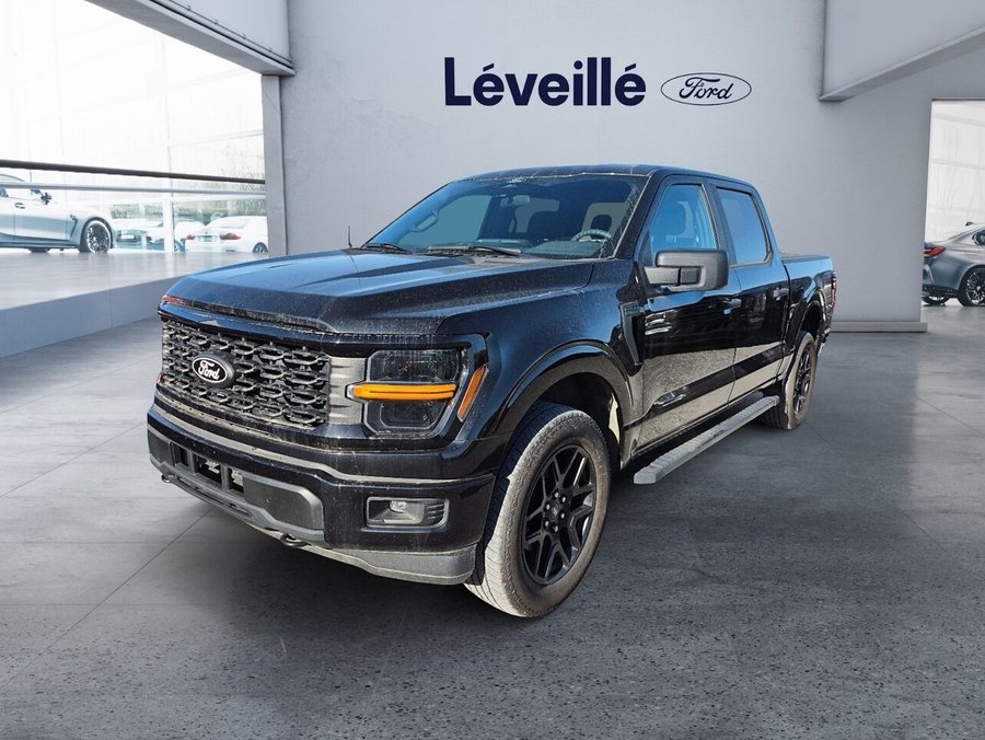 2024 Ford F-150 STX 2.7L ** BLACK PACK ** BAS KILO ** CARFAX CLEAN 5,5 pi Black