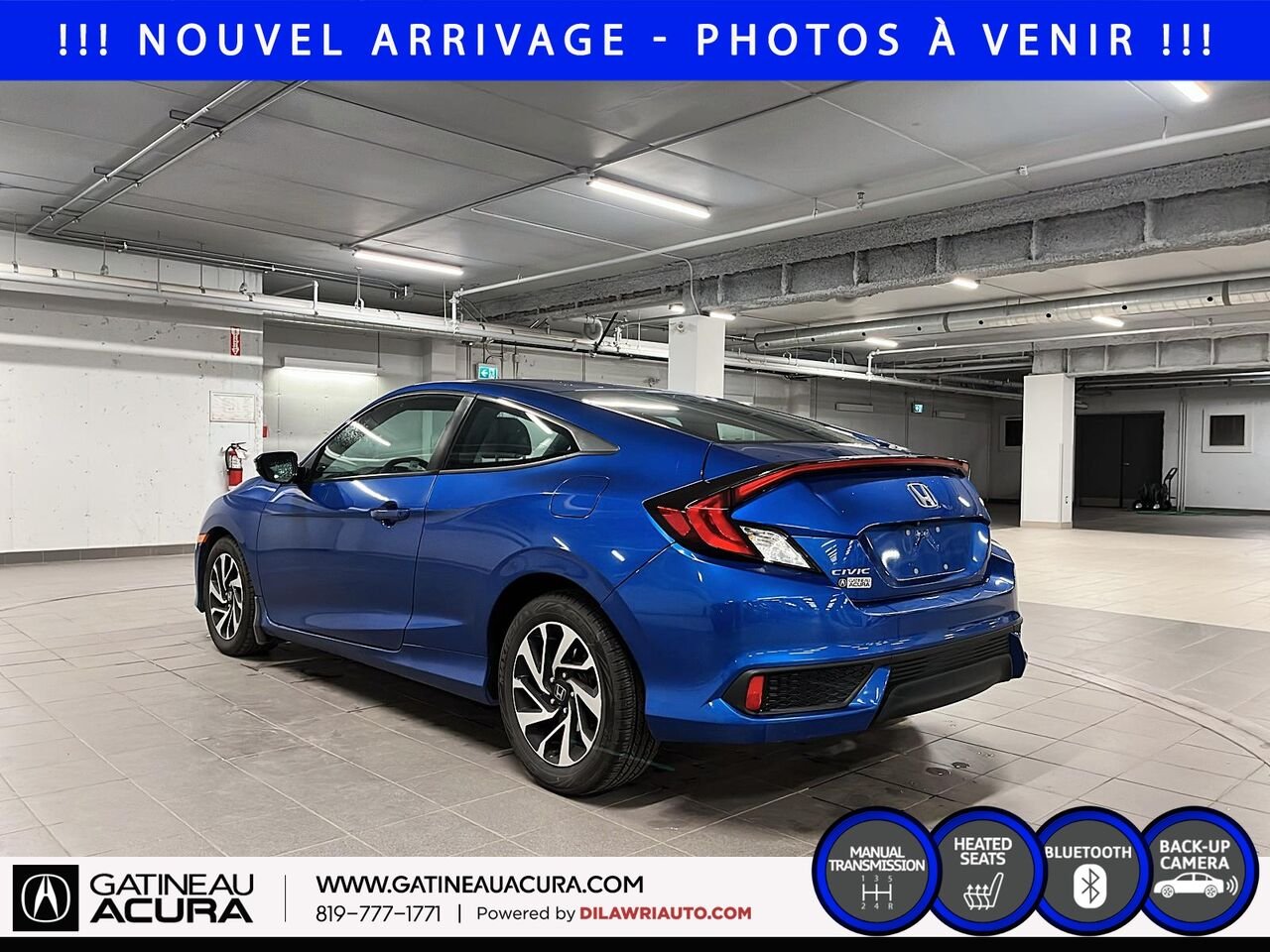 Honda Civic Coupé LX 2017 Bleu Ottawa & Gatineau - photo #6