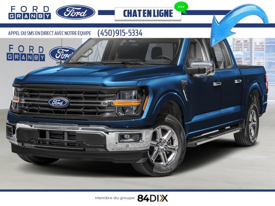 Ford F-150 XLT cabine SuperCrew 4RM caisse de 5,5 pi 2025 Bleu antimatière métallisé