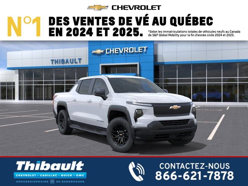 CHEVROLET Silverado EV WT à autonomie maximale à cabine multiplace e4RM 2026 BLANC SOMMET