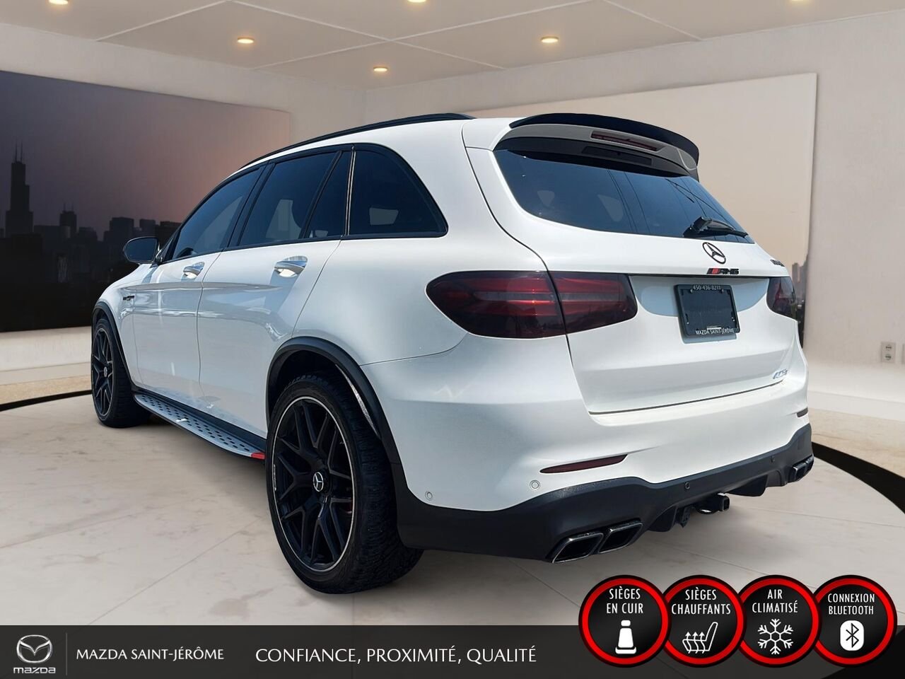 Mercedes-Benz GLC GLC 63 S AMG | CUIR ROUGE | TOIT PANORAMIQUE | 2019 Blanc Saint-Jérôme - photo #9