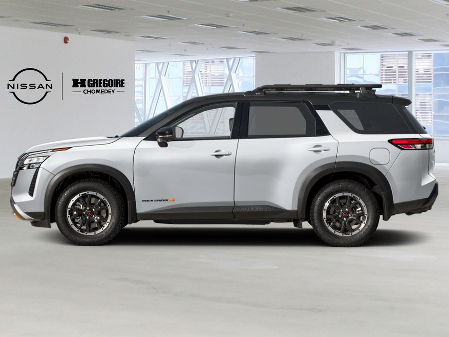 Nissan Pathfinder Rock Creek 2026 Blanc Everest nacré triple couche/Noir intense