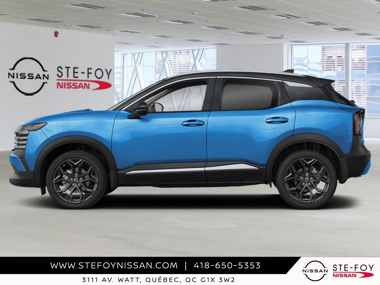 NISSAN Kicks 2027 Bleu glacial arctique/Noir intense Ste-Foy - photo #1