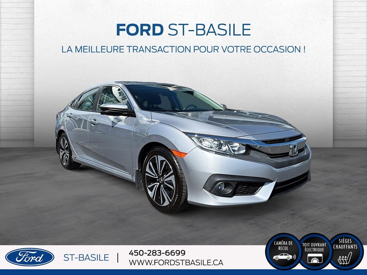 HONDA CIVIC 2018 Argent Saint-Basile-le-Grand - photo #10