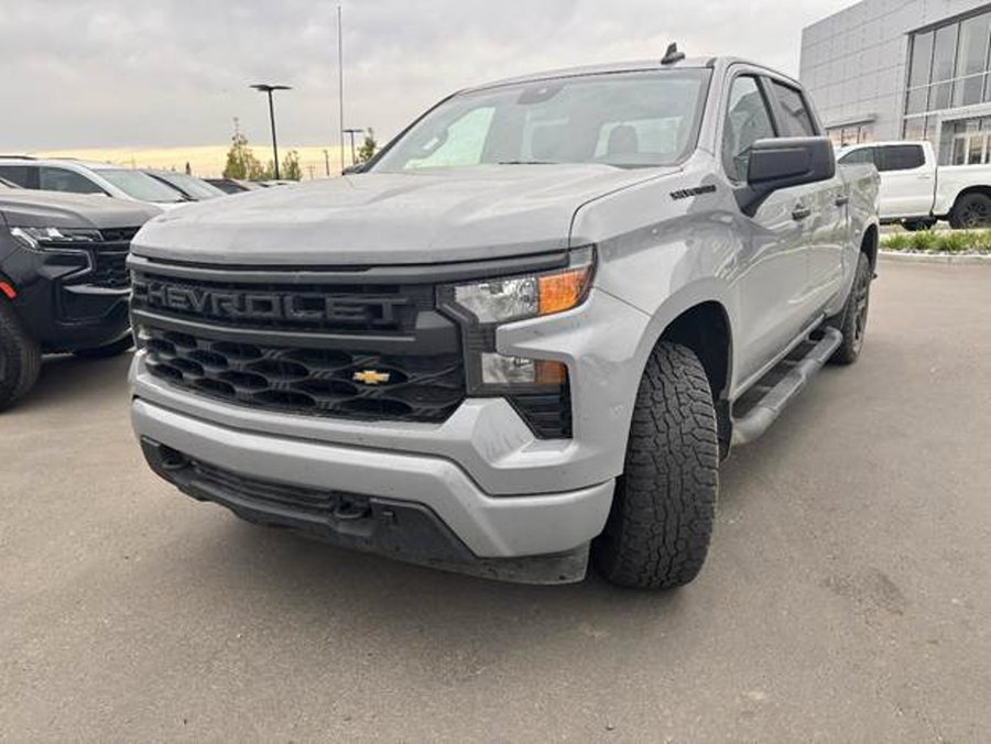 2024 Chevrolet Silverado 1500 Custom Blackout 2.7T | 20in Gloss Black Wheels Grey