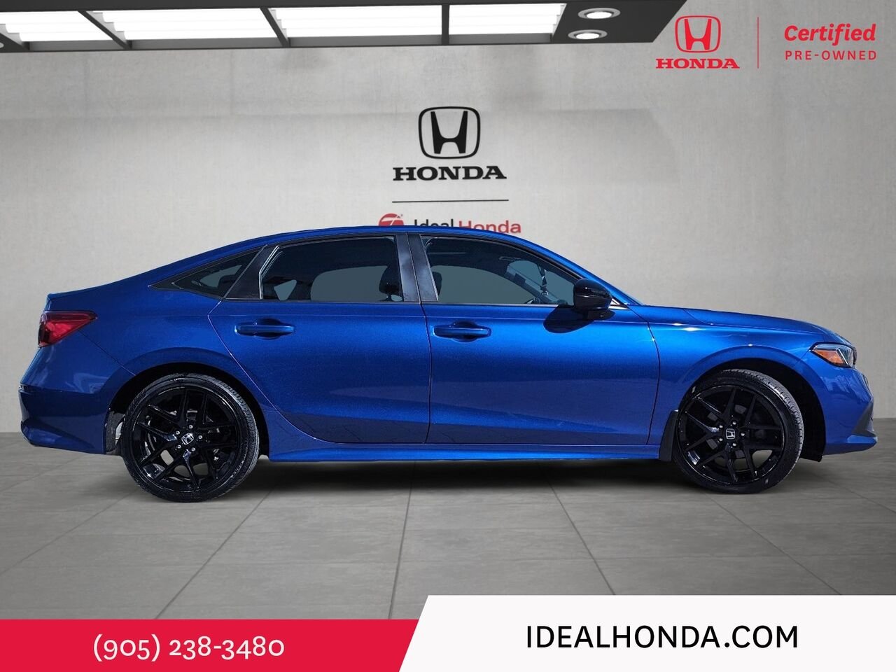 2024 Honda Civic Sedan SPORT CVT / CLEAN CARFAX Blue Mississauga - photo #2