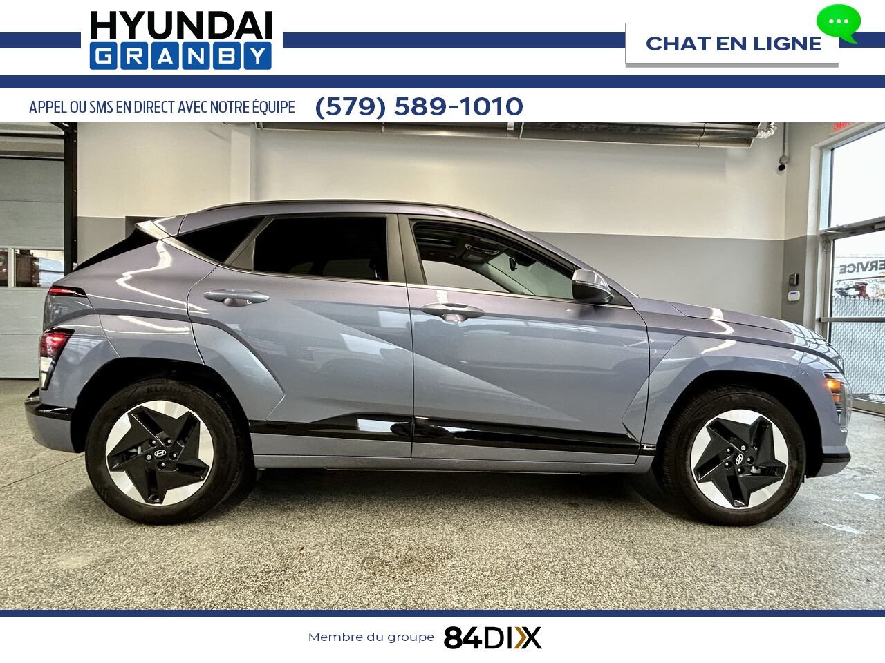 Hyundai Kona électrique 2025 Bleu Granby - photo #7
