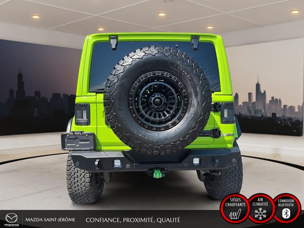 Jeep Wrangler Unlimited Sahara | LIFT KIT | GROS PNEUS | CUIR | 2021 Vert Saint-Jérôme - photo #6