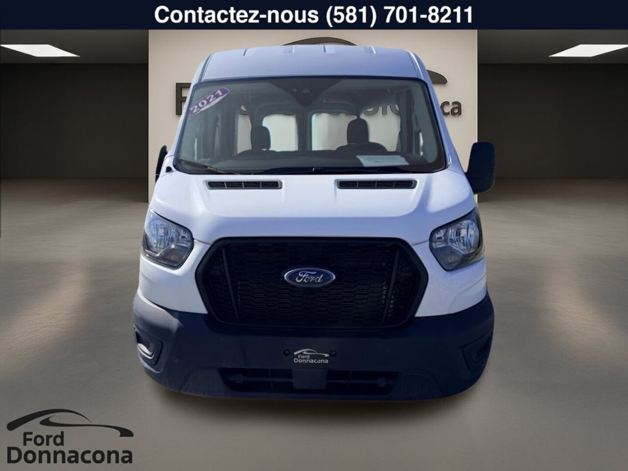 2021 Ford Transit Cargo Van White  - photo #2
