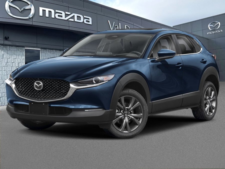2026 Mazda CX-30 GT, moteur 2,5 L, i-ACTIV AWD, roues 18 po, cuir, sièges avant ventilés, affichage tête haute, Blue