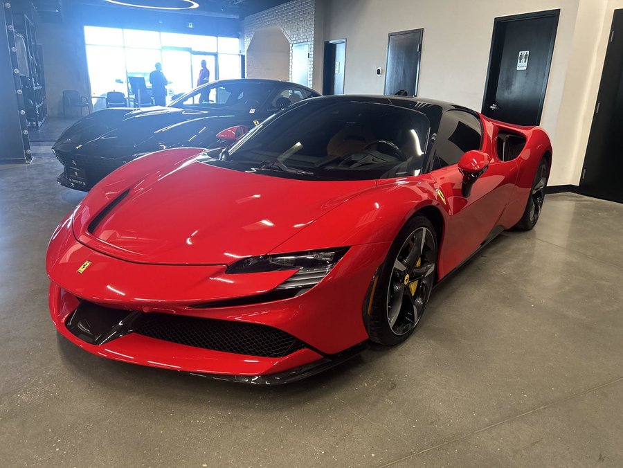 2023 Ferrari SF90 Stradale | Front Lift | Full Front PPF | Carbon Front Lip, Side Skirts, Rear Diffuser, Steering Wheel, Side Red