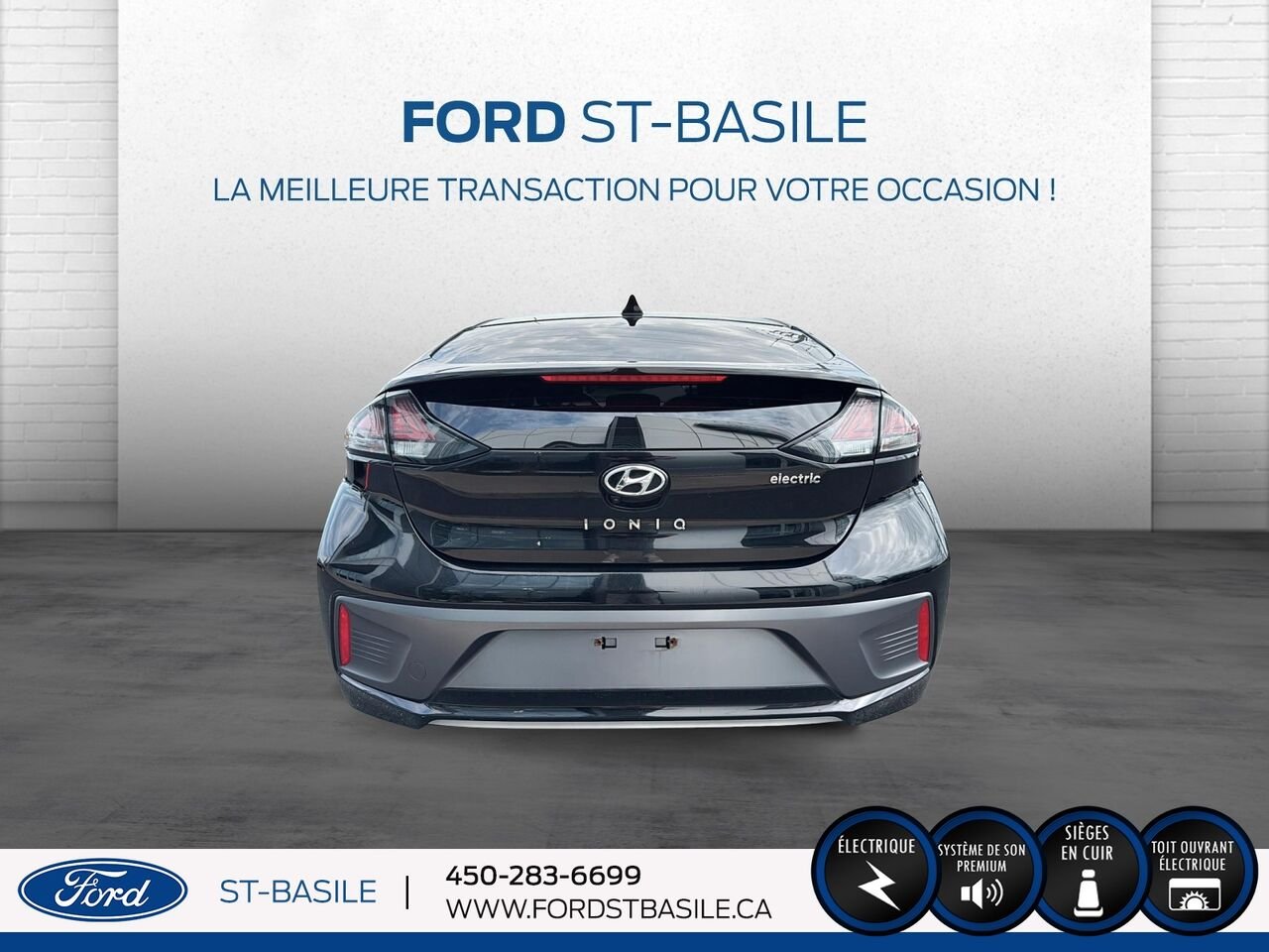 HYUNDAI Ioniq électrique 2020 Noir Saint-Basile-le-Grand - photo #6