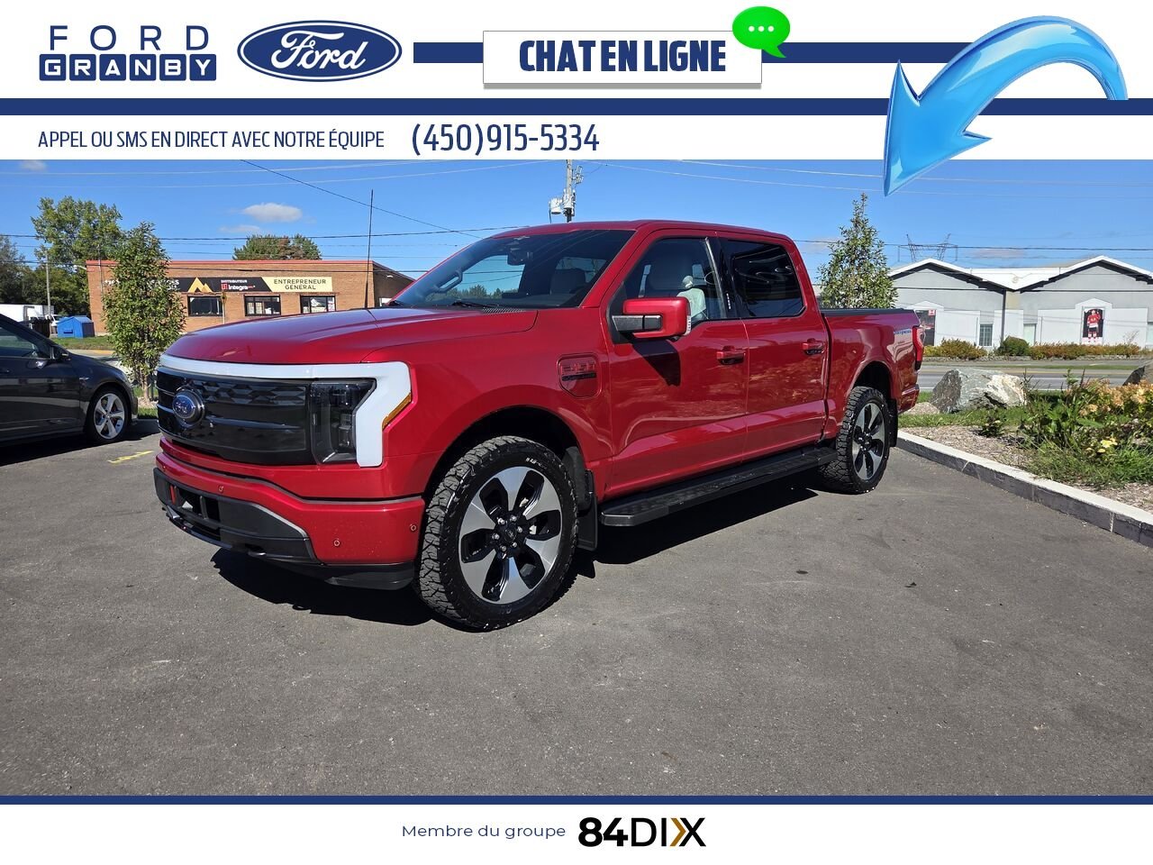 2023 Ford F-150 Lightning Red Granby - photo #2