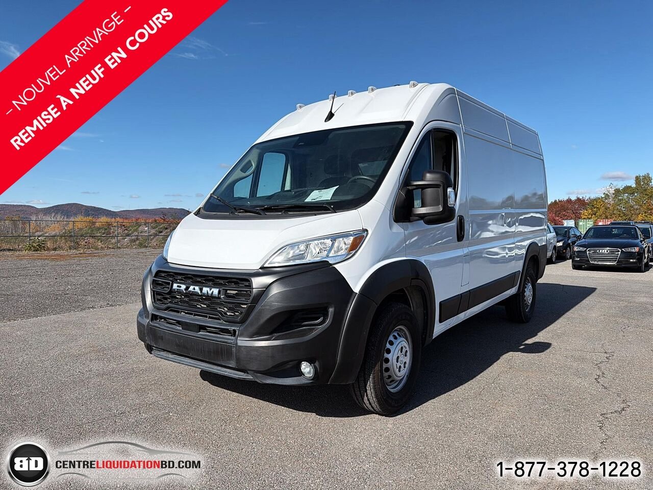 Ram ProMaster fourgonnette utilitaire 2500 Tradesman toit élevé 136 po avec siège passager | BD0464 2025 Blanc Granby - photo #0
