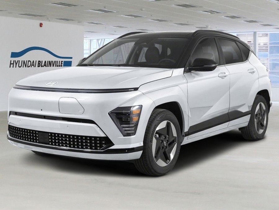 Hyundai Kona électrique PREFERRED FWD W/ULTIMATE PACKAGE TWO-TONE 2026 Blanc Atlas avec toit Noir abyssal
