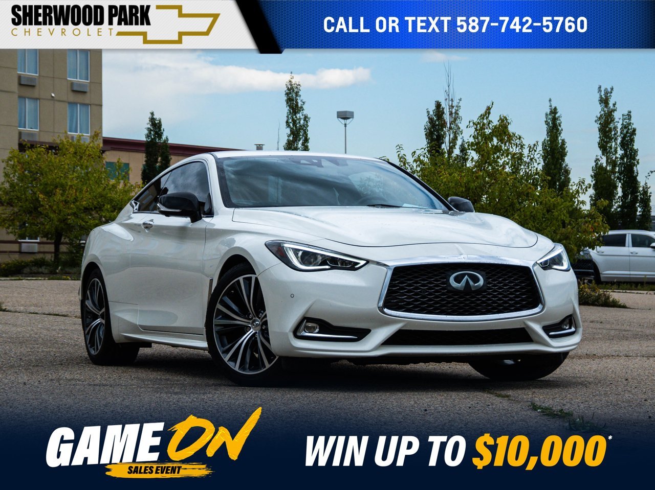 2017 INFINITI Q60 2dr Cpe 3.0t White Sherwood Park - photo #0