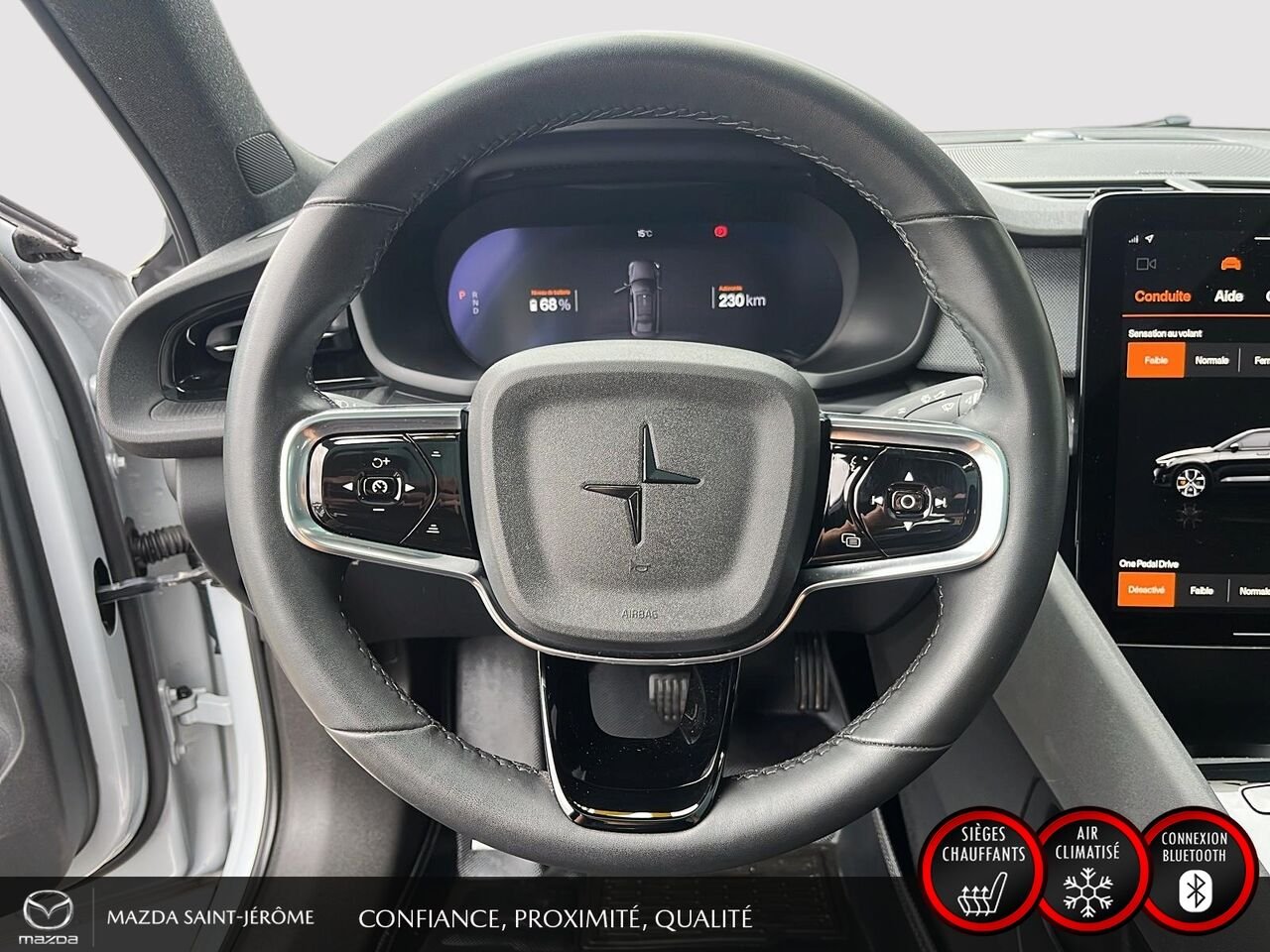 2023 Polestar 2 LONG RANGE DUAL MOTOR | 1 PROPRIÉTAIRE | JAMAIS ACCIDENTÉ | TOIT OUVRANT | CUIR Grey Saint-Jérôme - photo #13