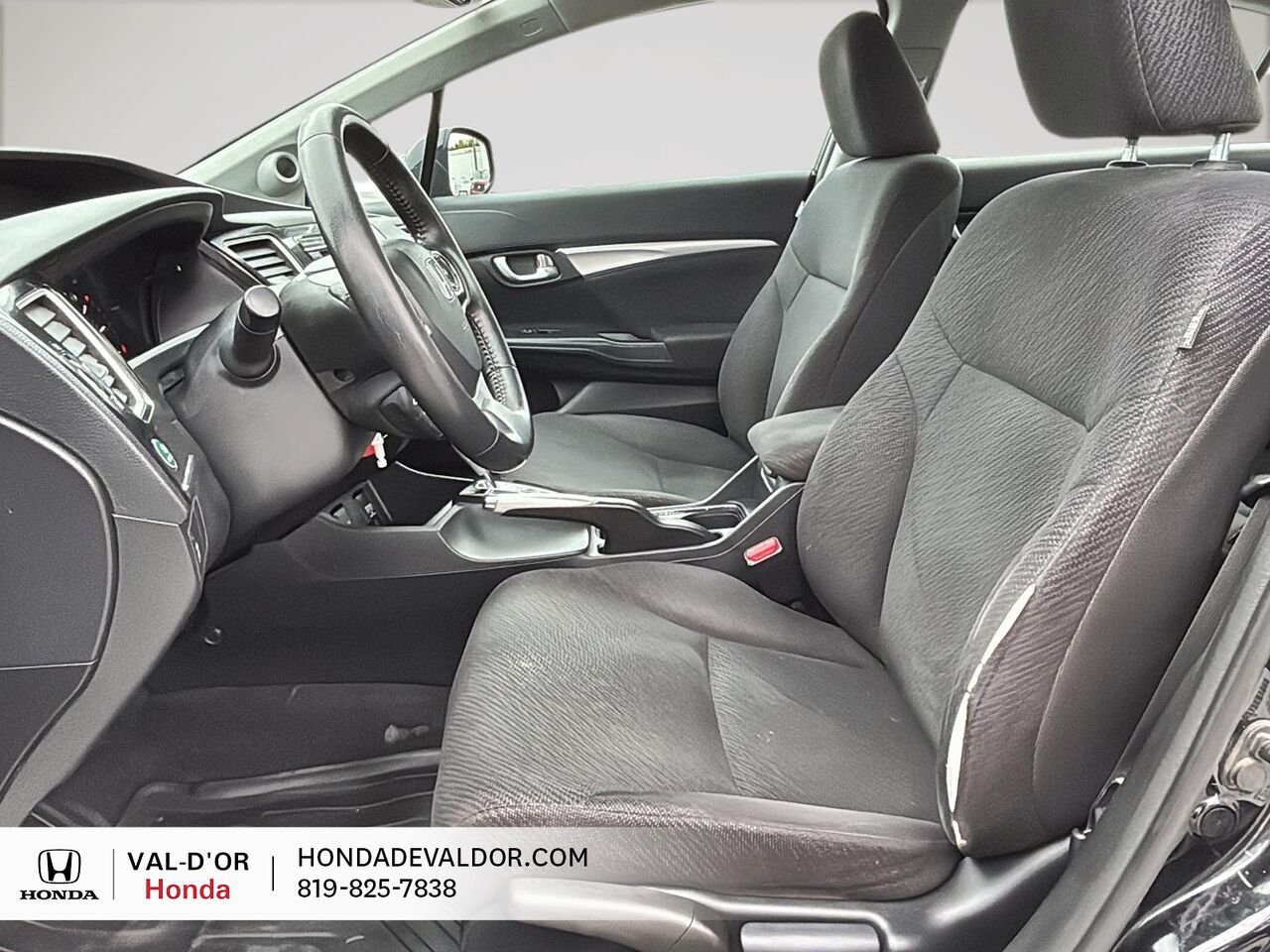 Honda Berline Civic EX 4 portes, boîte automatique 2013 Noir Val-d'Or - photo #6