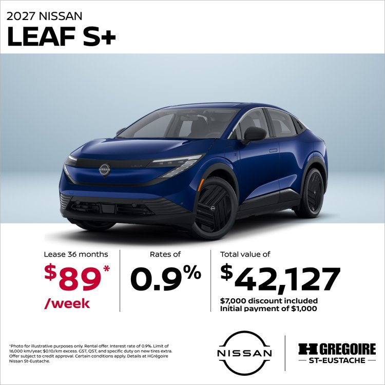 Nissan st eustache promo octobre LEAF S PLUS EN