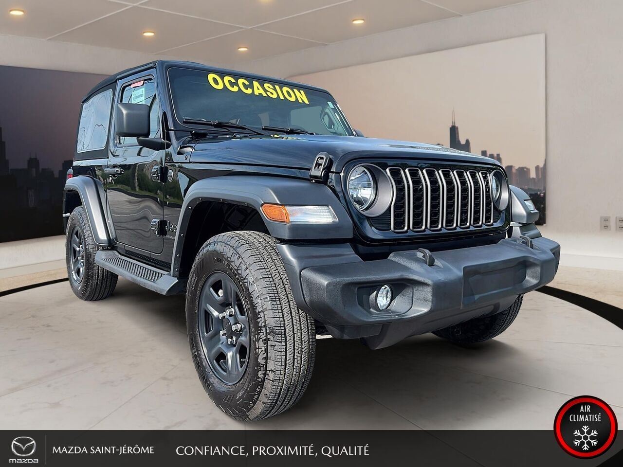 Jeep Wrangler Sport 2 PORTES | TOIT SOUPLE | 4x4 | AUTOMATIQUE | V6 2024 Noir Saint-Jérôme - photo #3