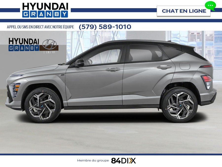 HYUNDAI Kona 1.6T N Line TI avec toit bicolore 2026 Gris cybernétique avec toit Noir abyssal