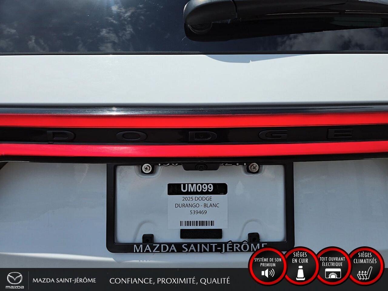 Dodge Durango R/T | BLACK TOP | GROUPE REMORQUAGE | TOIT OUVRANT | 2025 Blanc Saint-Jérôme - photo #7